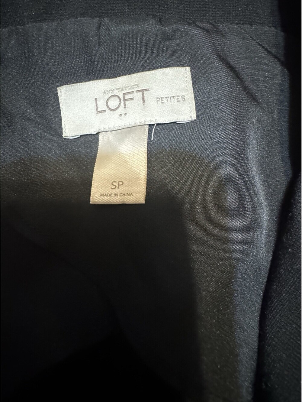 LOFT Petites Women’s SP Black Moto Jacket Asymmetrical Zip Biker Stretch - Picture 3 of 7